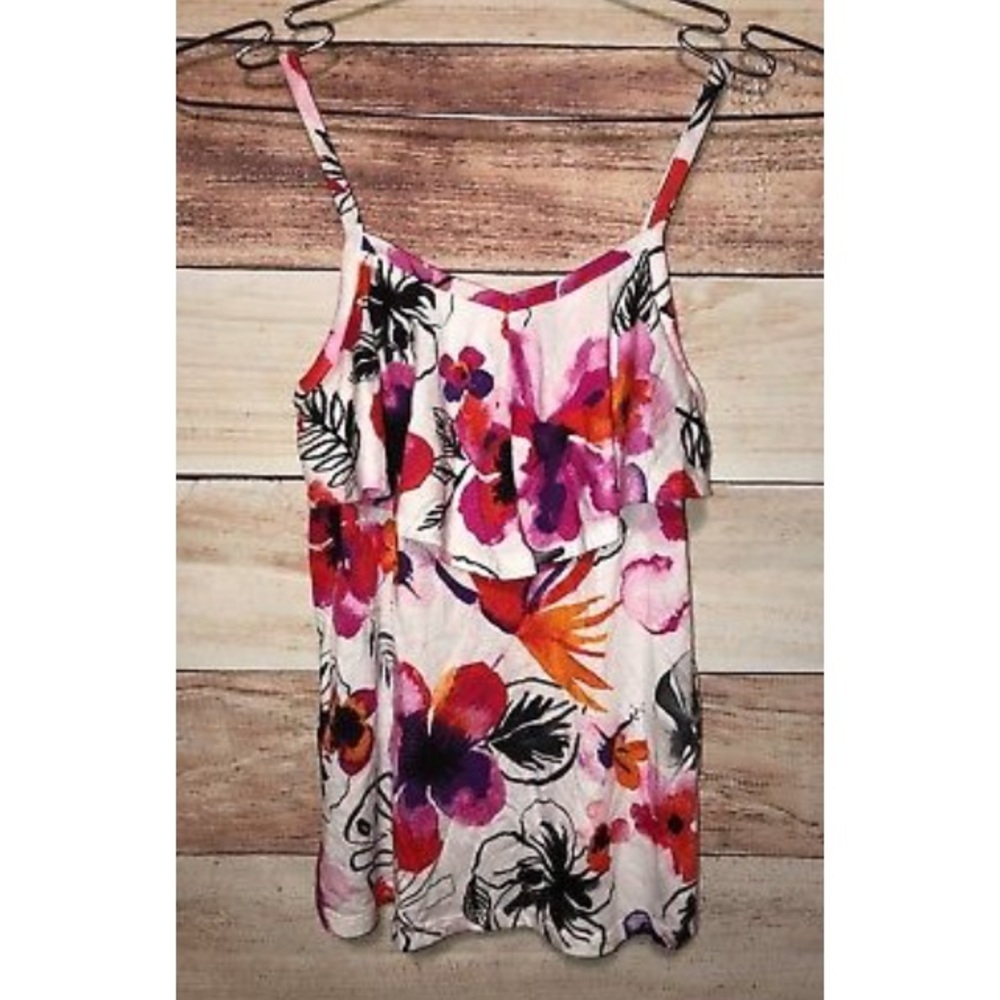 Gymboree Multi Color Tank Top Sz 8 Floral Pattern